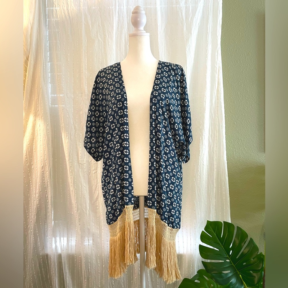 One Size Patterned Fringe Festival Robe